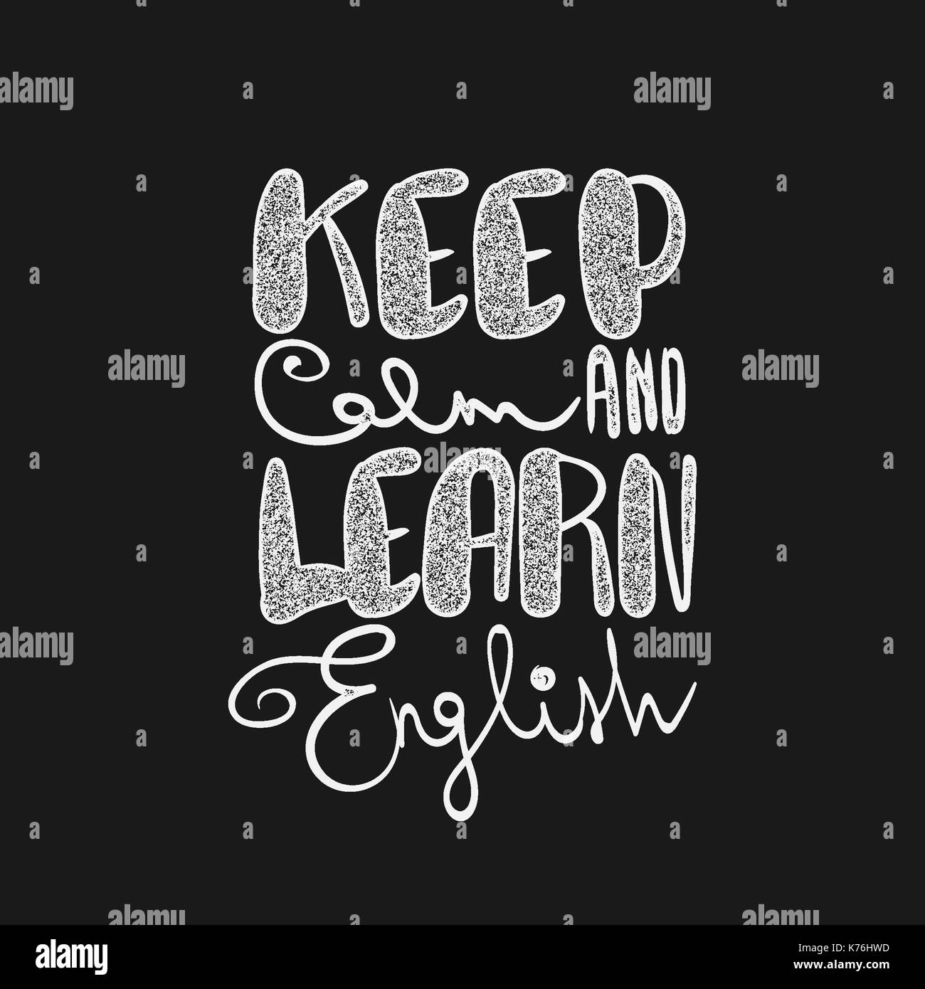 Keep calm and learn English Stock Vector