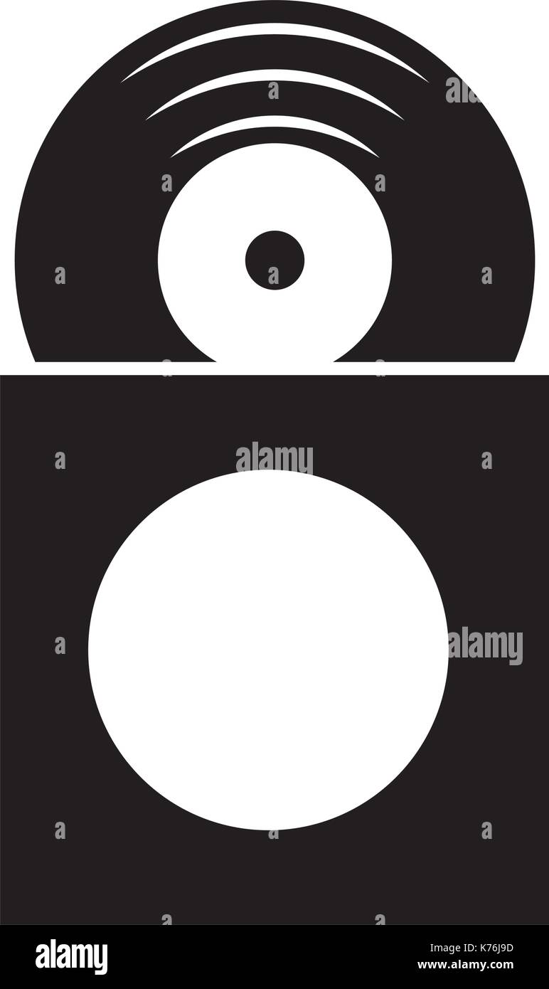 music collection album cover with vinyl record disk in papercase stock vector image art alamy