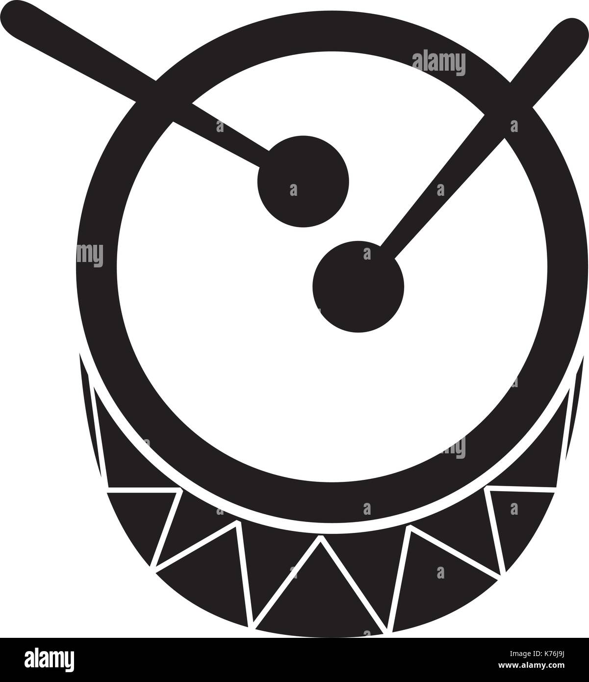 drum and drumsticks bass music top view icon Stock Vector Image & Art ...