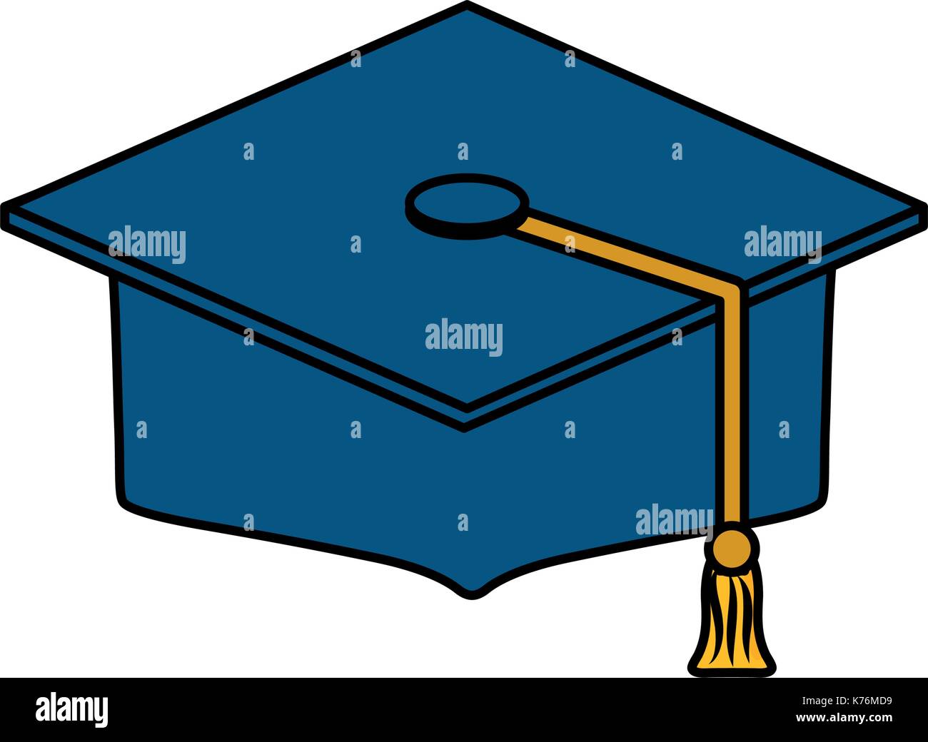 graduation cap icon over white background vector illustration Stock ...