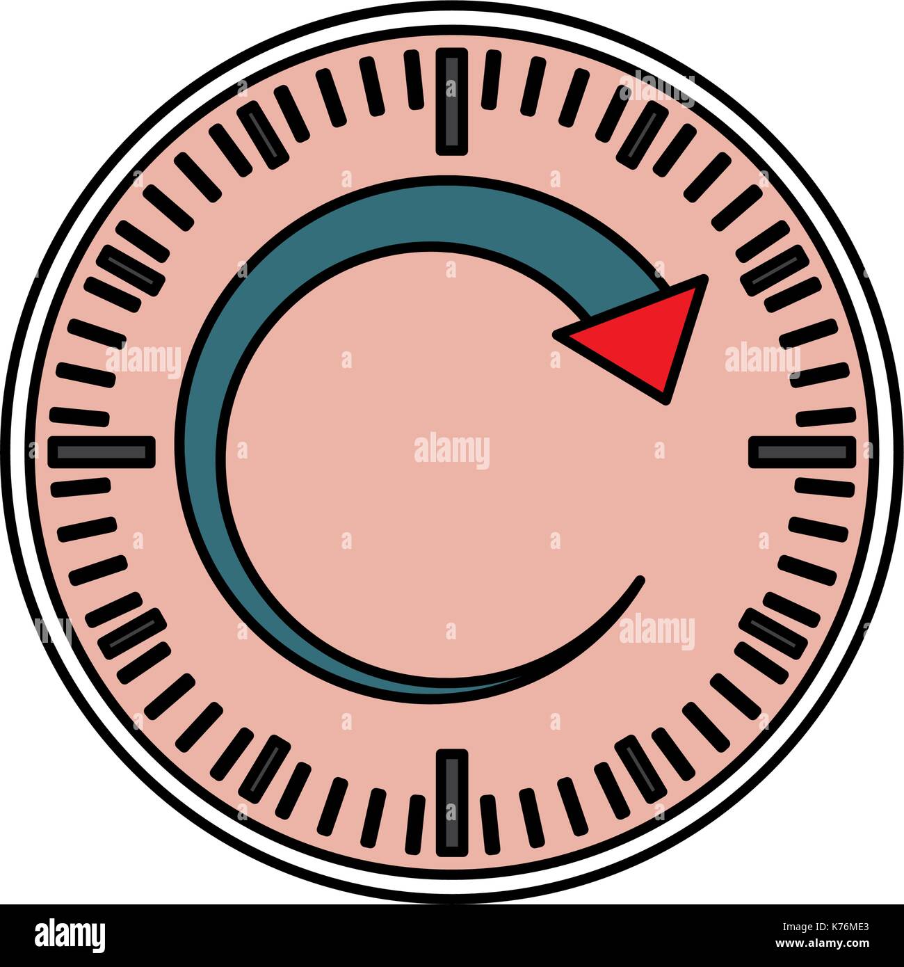 clock icon over white background vector illustration Stock Vector Image ...