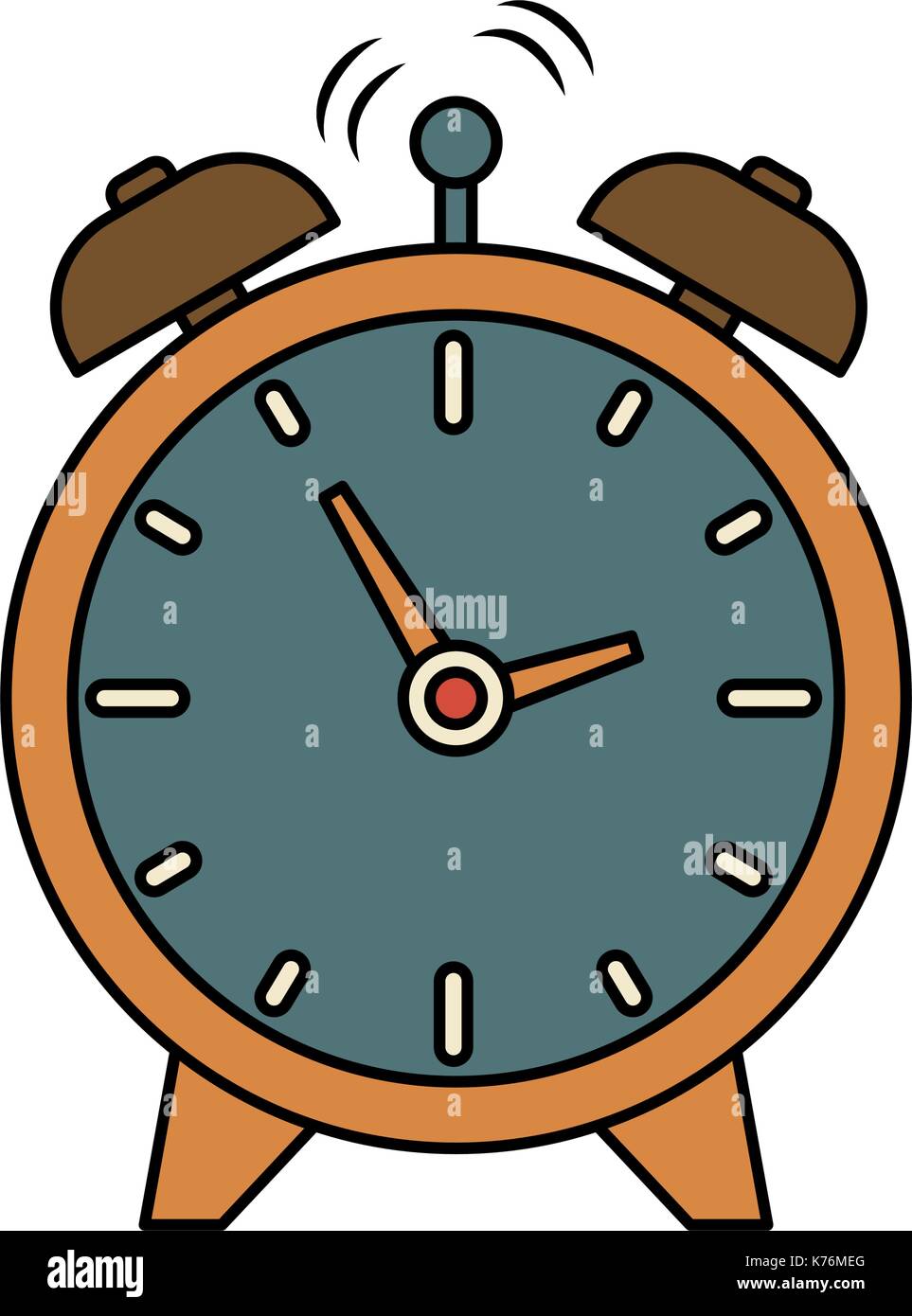 alarm clock icon over white background vector illustration Stock Vector ...