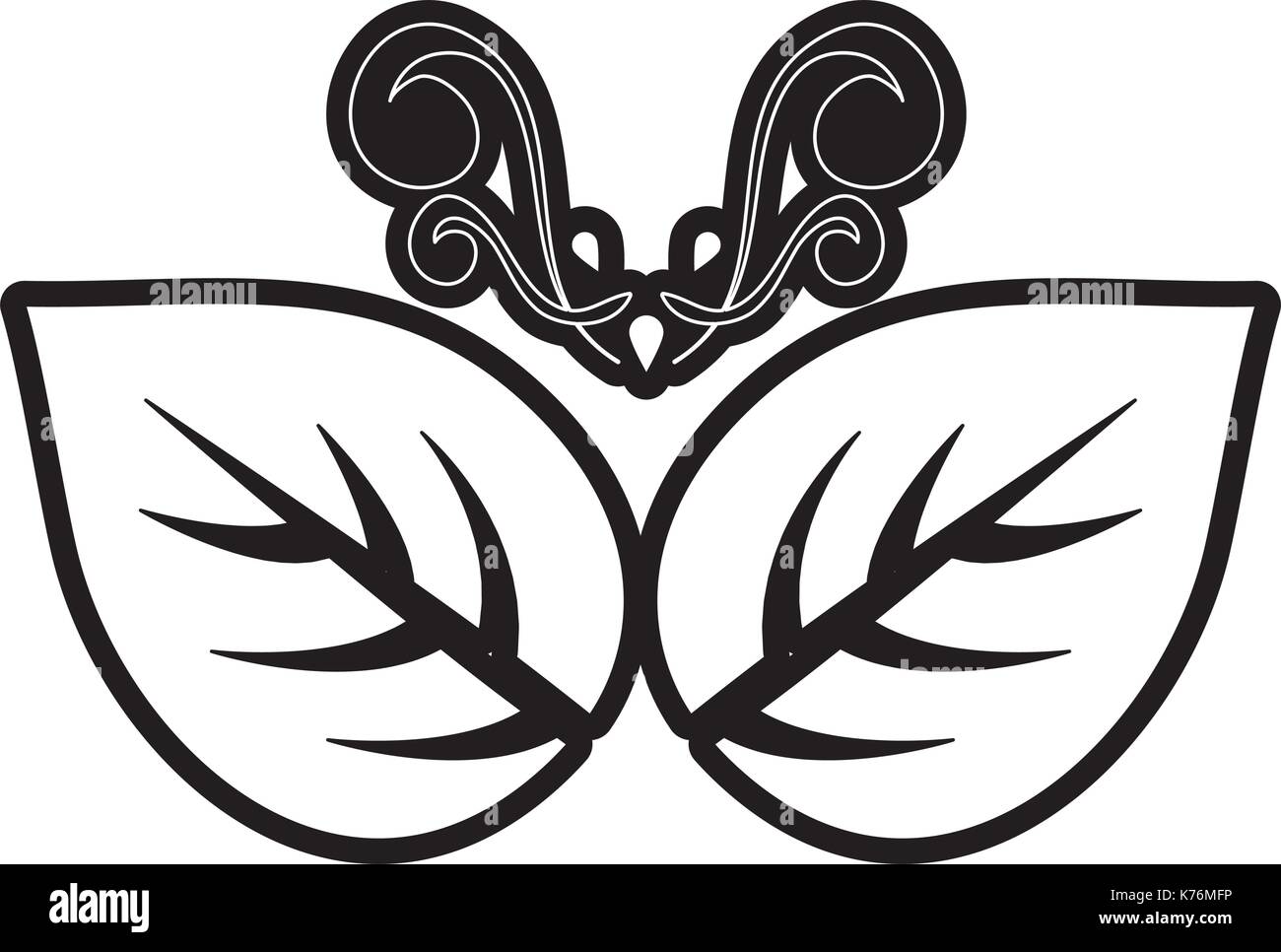 leaves icon over white background vector illustration Stock Vector ...