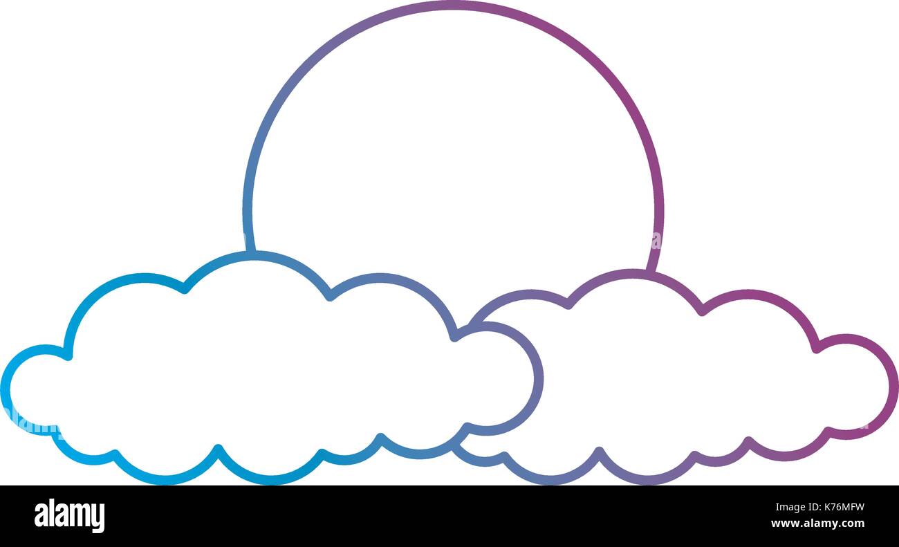clouds sky with sun vector illustration design Stock Vector Image & Art ...