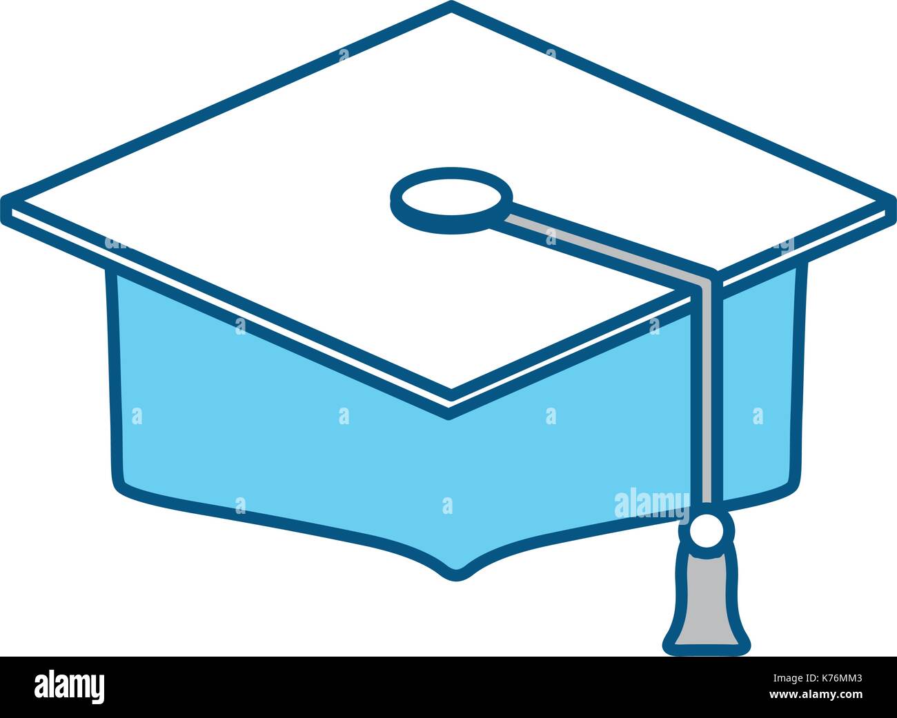 graduation cap icon over white background vector illustration Stock ...