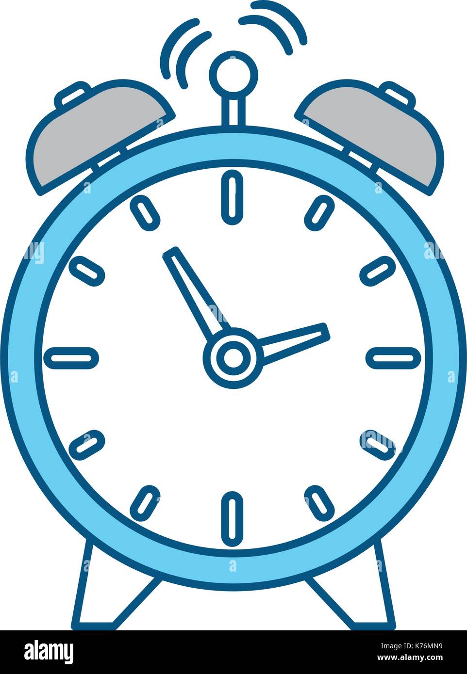 alarm clock icon over white background vector illustration Stock Vector ...