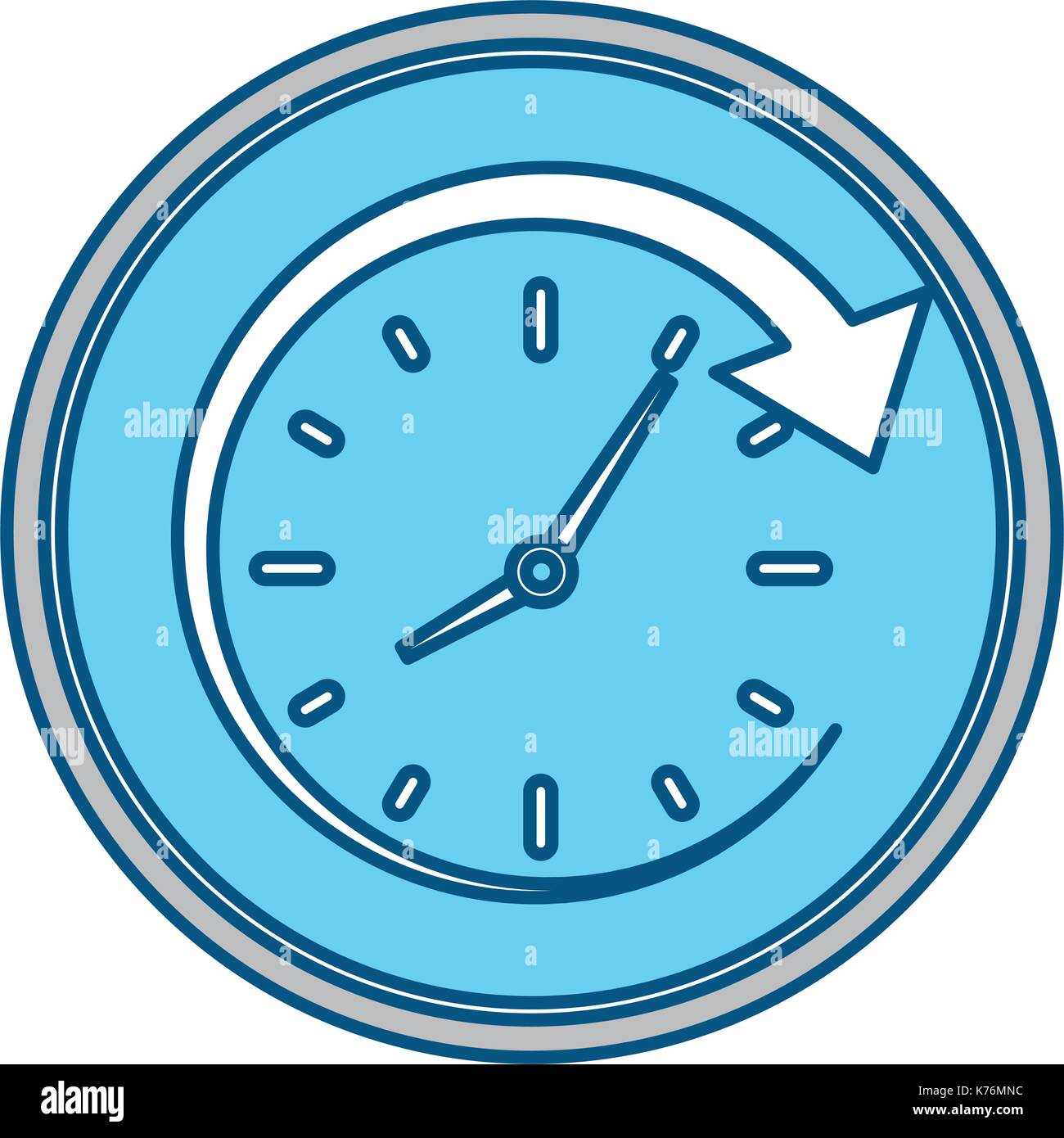 clock icon over white background vector illustration Stock Vector Image ...