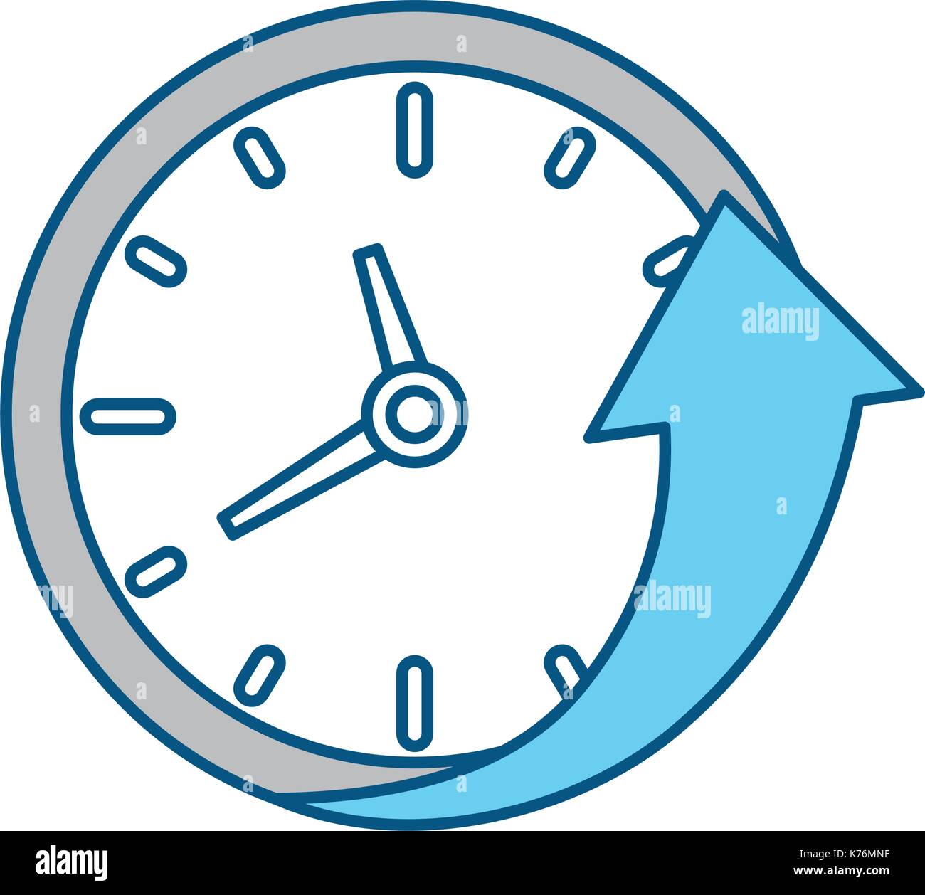 clock icon over white background vector illustration Stock Vector Image ...