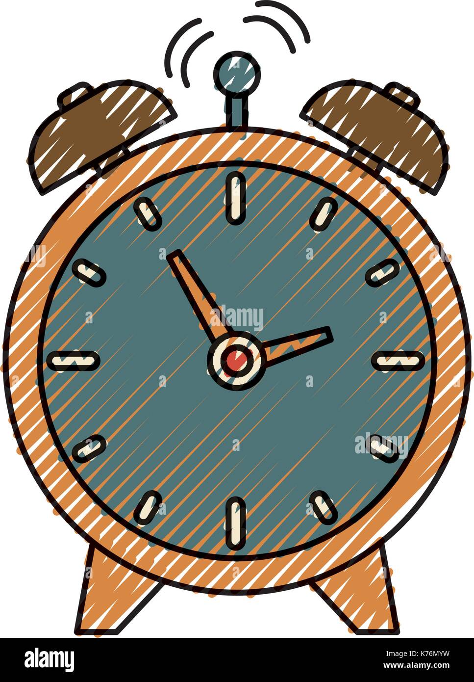 alarm clock icon over white background vector illustration Stock Vector ...