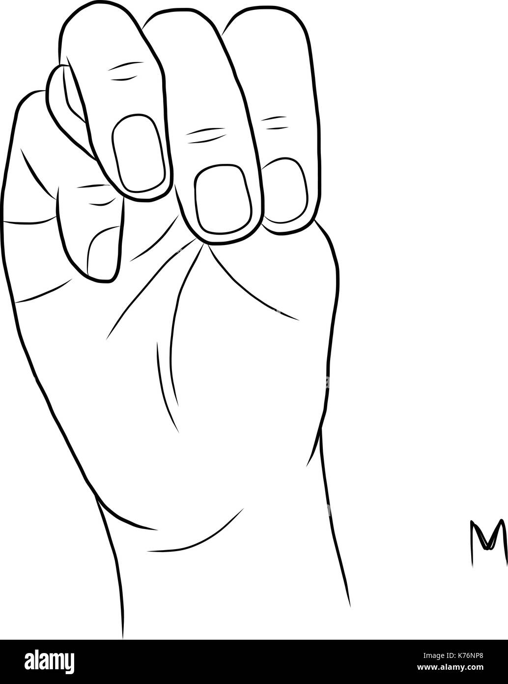letter m in sign language letter m in sign language