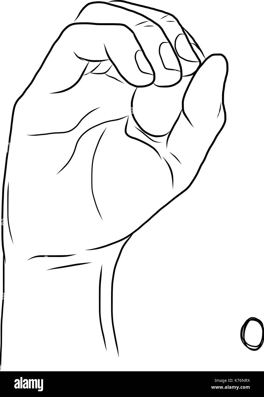 Sign language and the alphabet,The Letter O Stock Vector Image