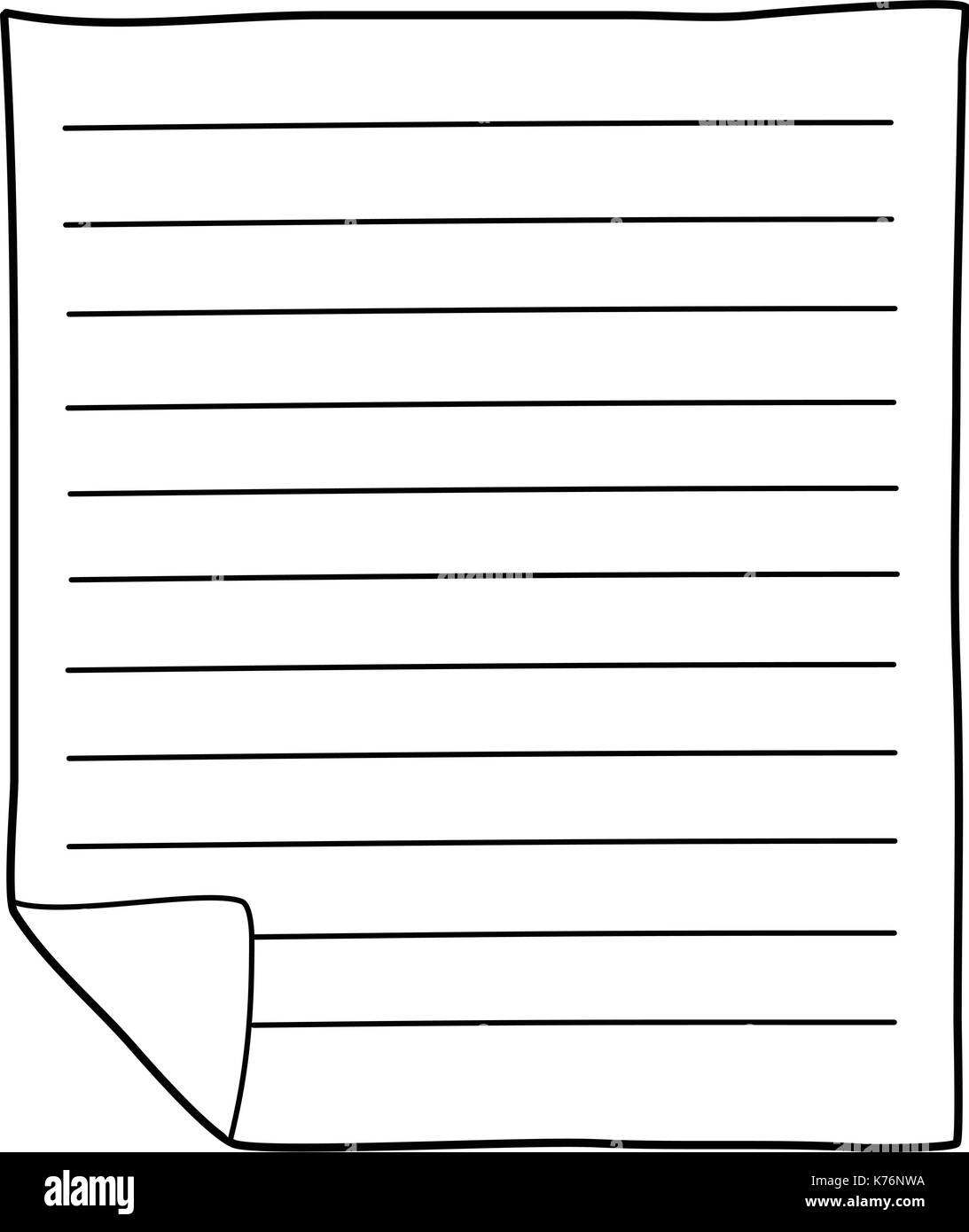 Notebook Paper drawing Stock Vector Image & Art Alamy