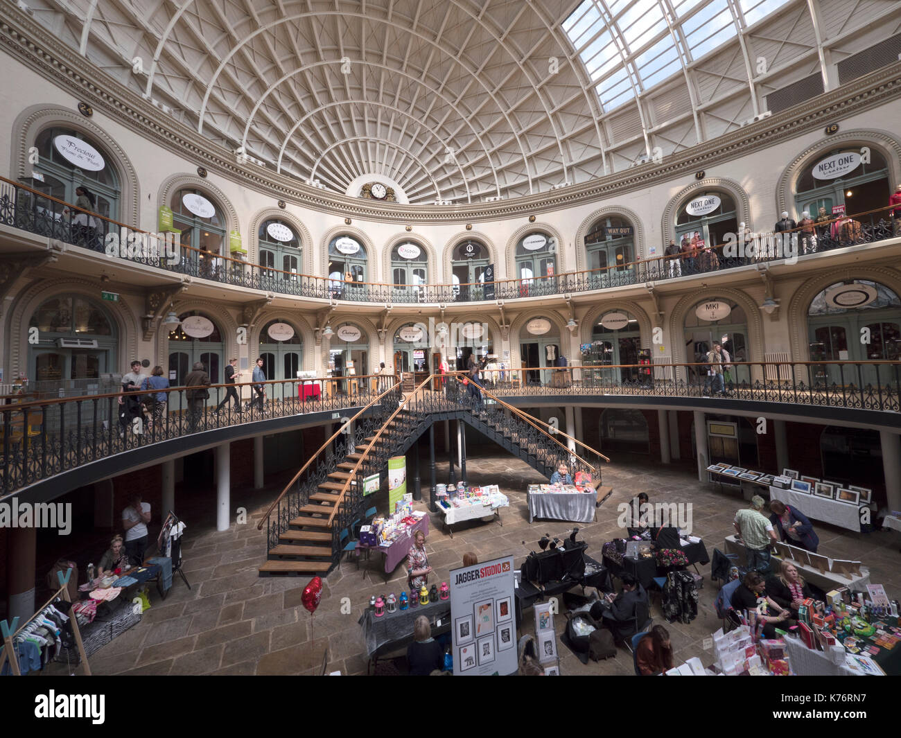 The interior of The Corn Exchange Leeds, West Yorkshire, England, UK