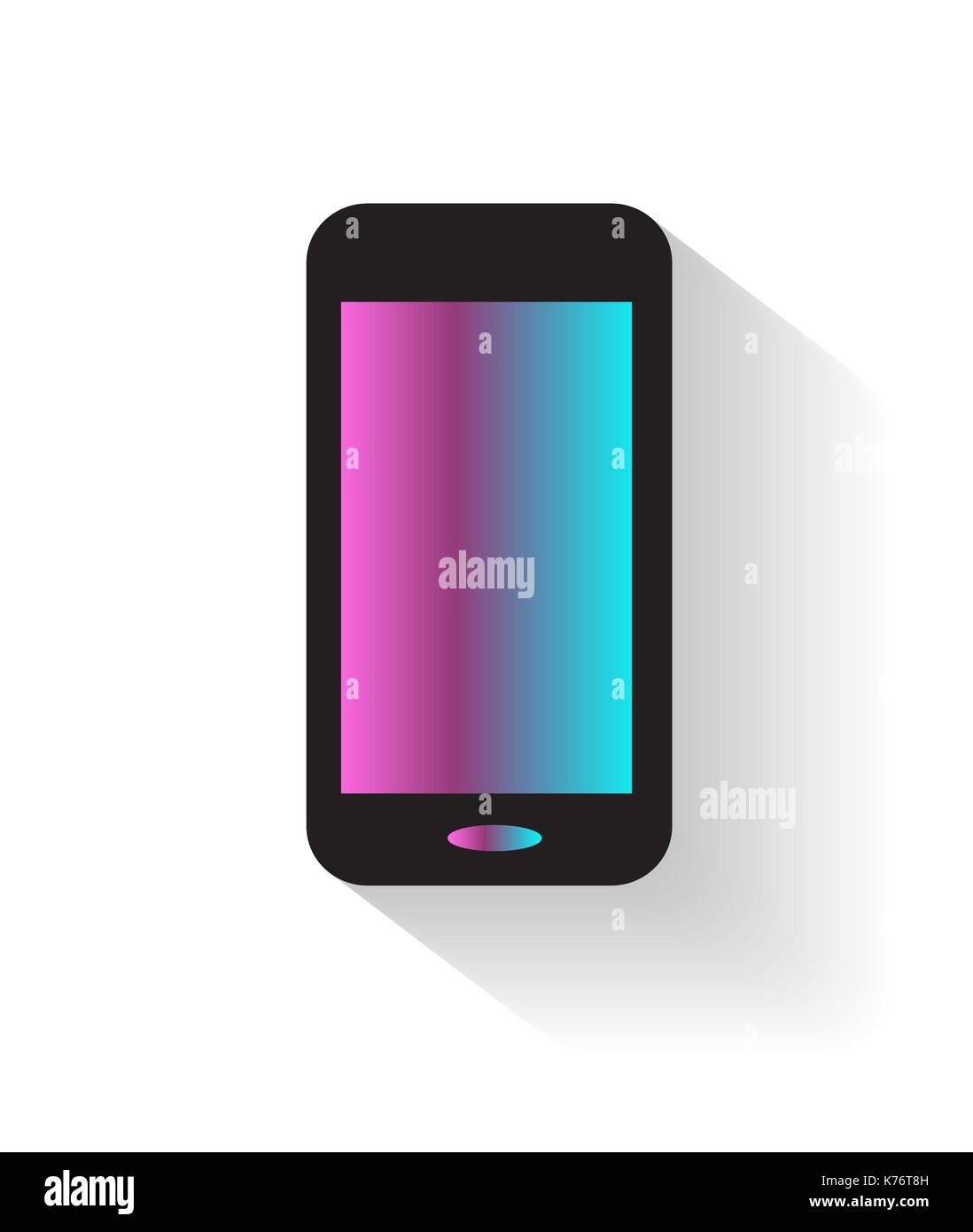 Mobile phone with neon display vector Stock Vector Image & Art - Alamy