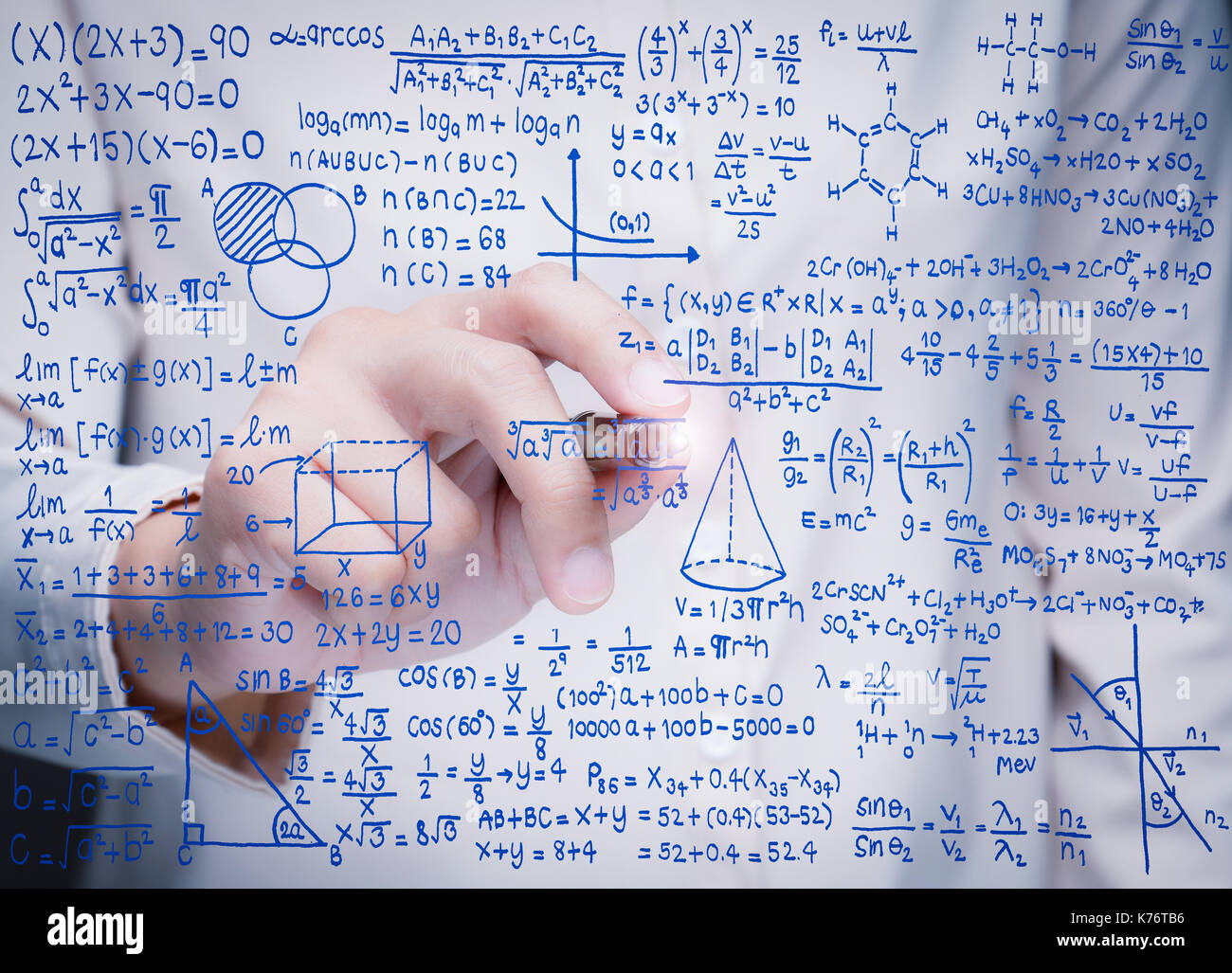 Math calculation board hi-res stock photography and images - Alamy