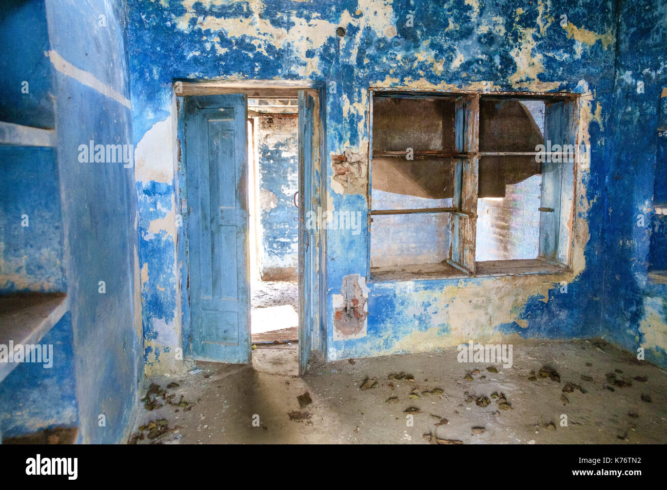 Residential building at abandoned Maharishi Mahesh Yogi Ashram (Beatles Ashram). Stock Photo
