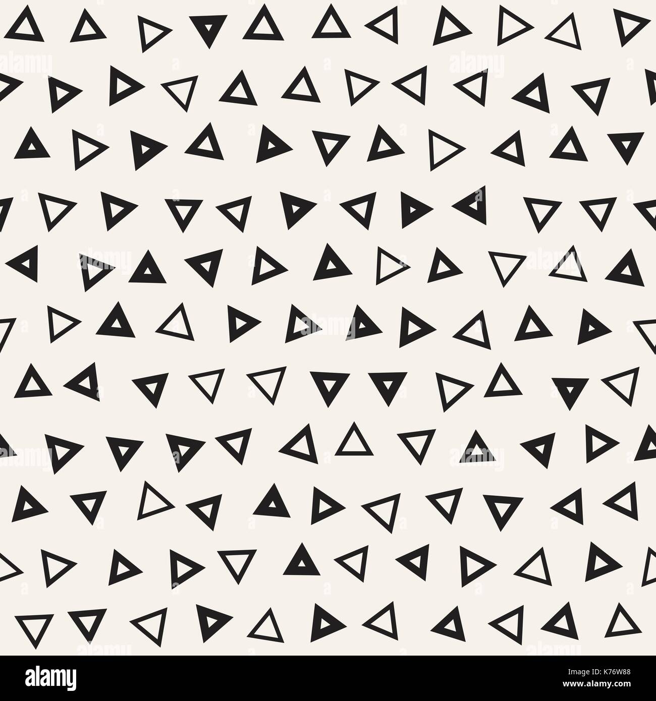 Seamless primitive jumble minimalism patterns. Randomly scattered geometric shapes. Abstract background design Stock Vector