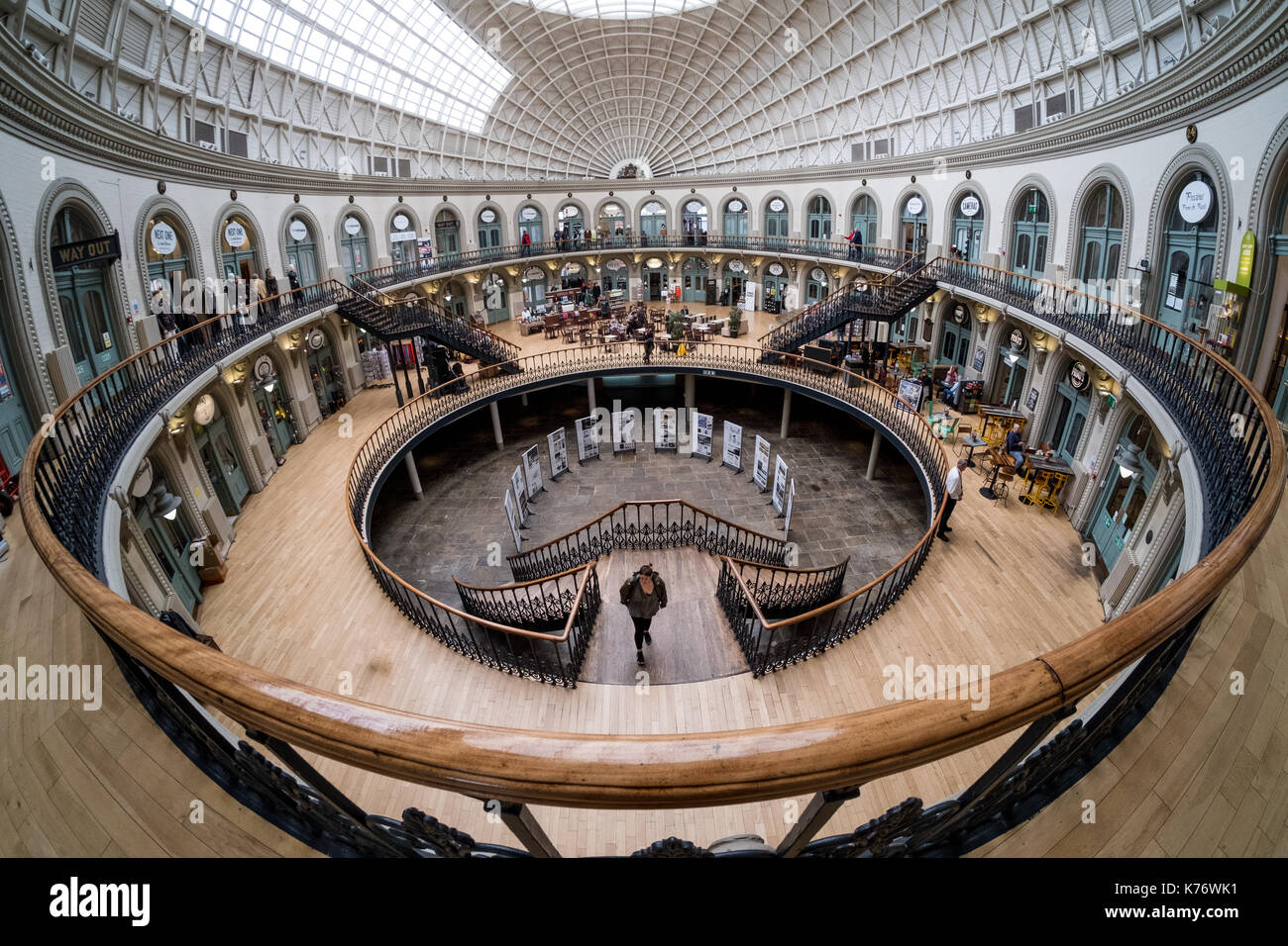 Inside The Corn Exchange, Leeds, West Yorkshire, England Stock Photo