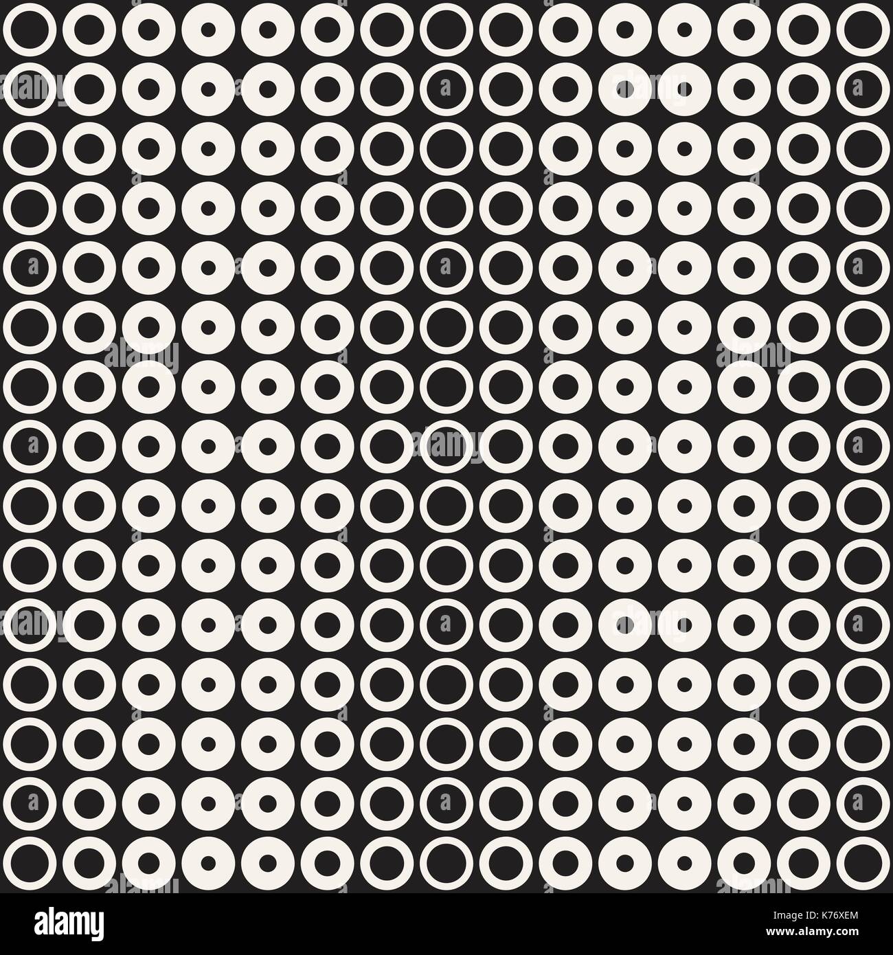 Abstract black and white pattern background. Seamless geometric circle ...