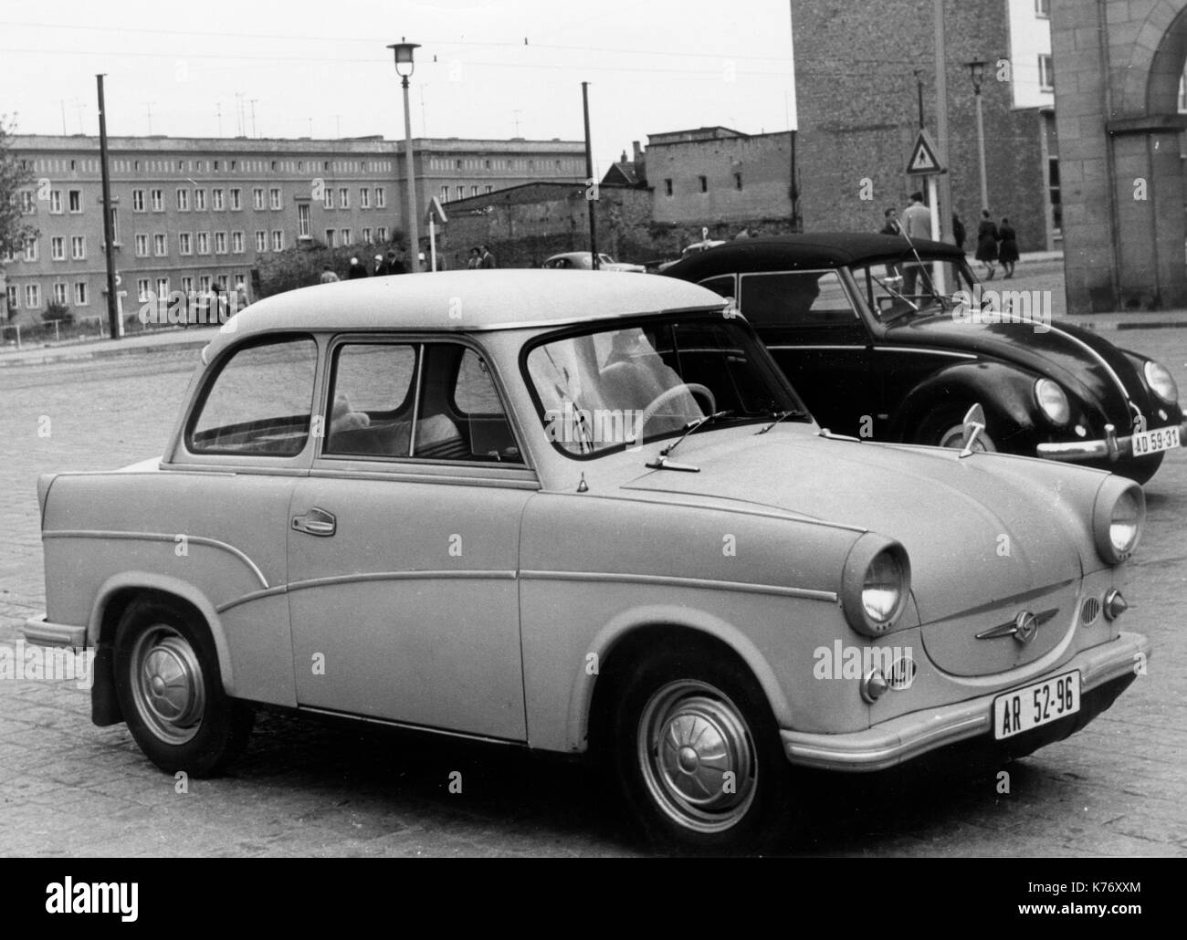 Trabant in Rostock August 1962. Stock Photo