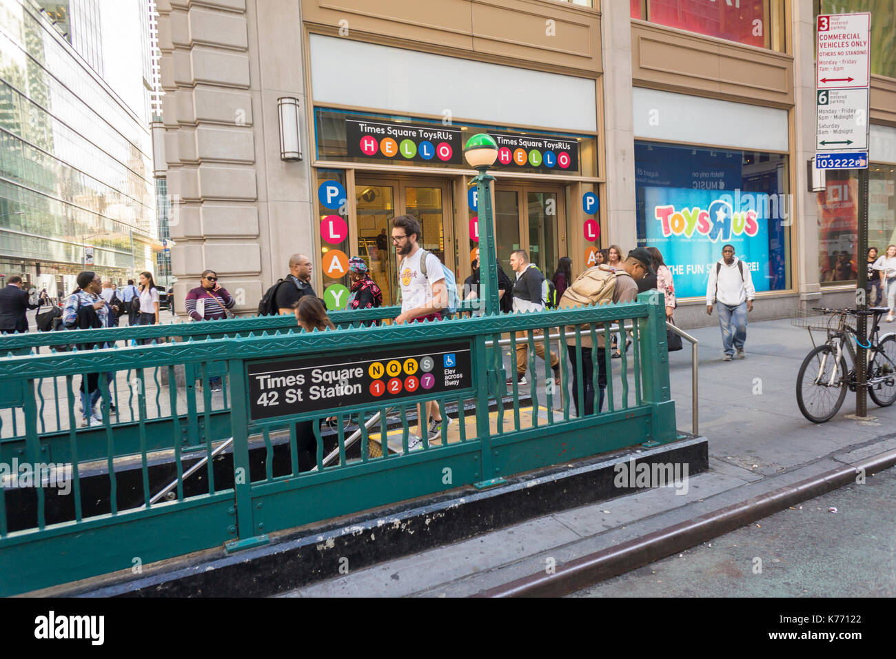 The temporary Toys R Us location in Times Square in New York on Thursday, September 7, 2017. The