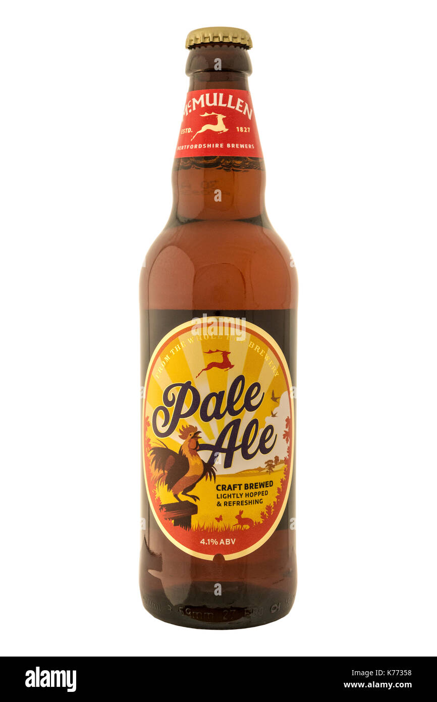 McMullen Brewery Pale Ale bottled beer. Stock Photo
