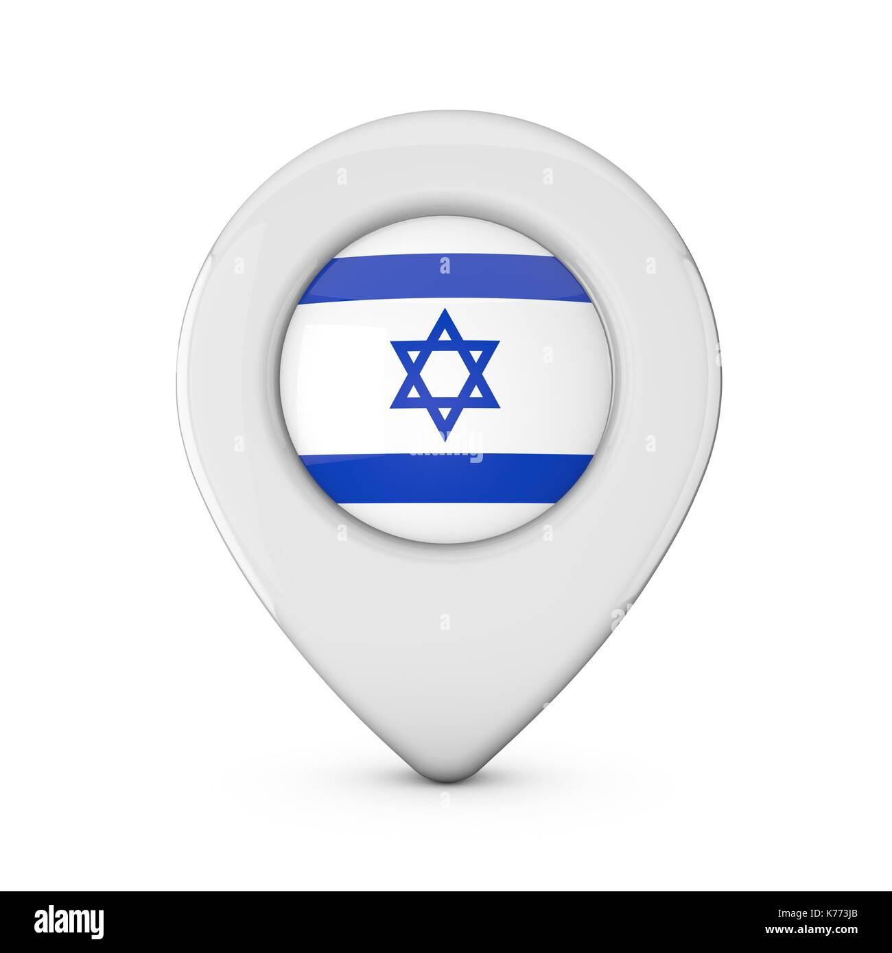 Israel flag location marker hi-res stock photography and images - Alamy