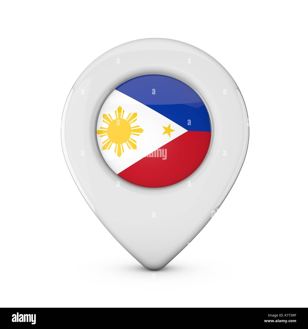 Philippines Flag Location Marker Icon 3d Rendering Stock Photo Alamy
