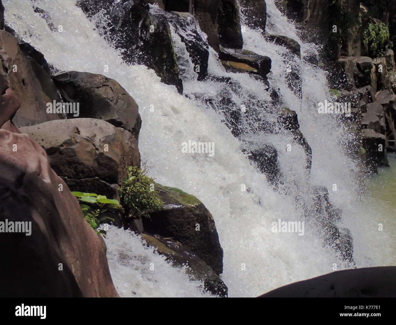 Lamitan City, Philippines. 14th Sep, 2017. Bulingan falls is one of the natural wonders of Lamitan, Basilan because of its natural rock formation resembling into grand staircases. Credit: Sherbien Dacalanio/Pacific Press/Alamy Live News Stock Photo