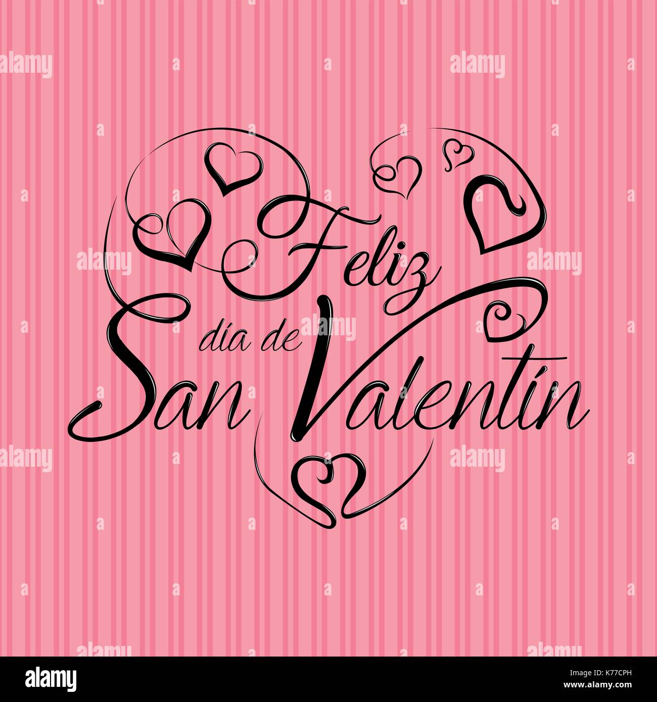 Feliz dia de San Valentin spanish lettering - Happy Valentines Day. Vector  text and symbols of love with rose paper heart for Valentine's Day banner  Stock Vector Image & Art - Alamy