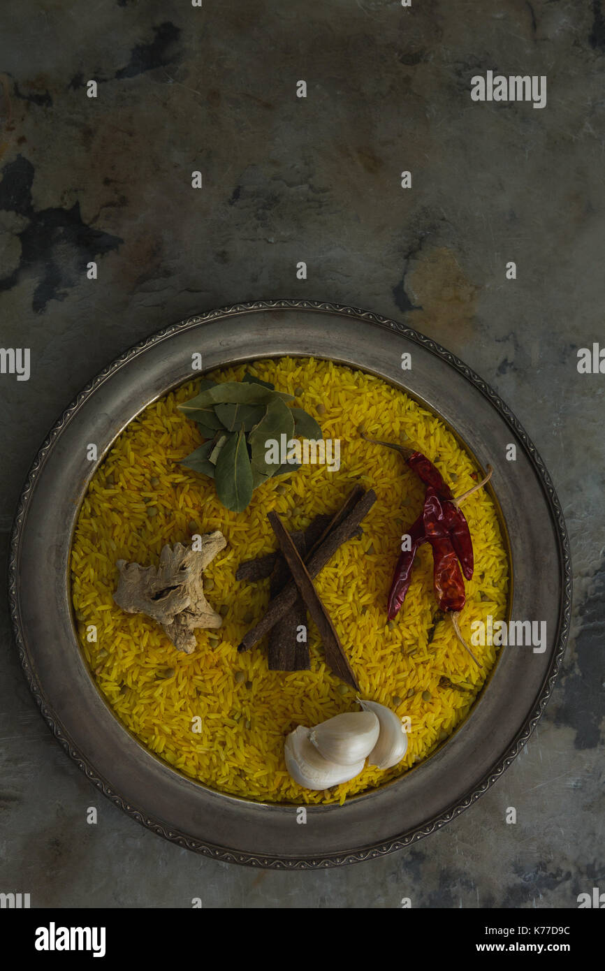 Overhead rice bay leaf hires stock photography and images Alamy