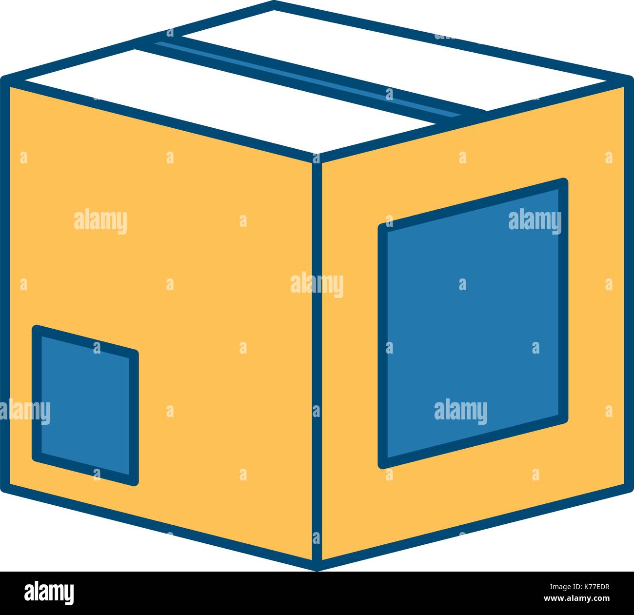 Cardboard box isolated Stock Vector Image & Art - Alamy