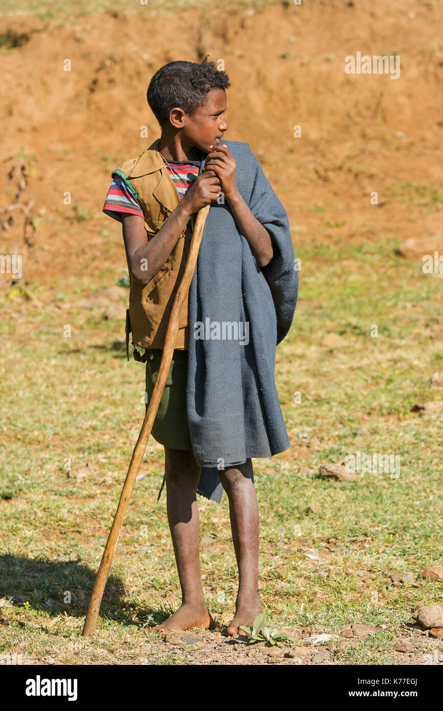 Young boy, Addis-Goha Tsion Road, Ethiopia Stock Photo - Alamy