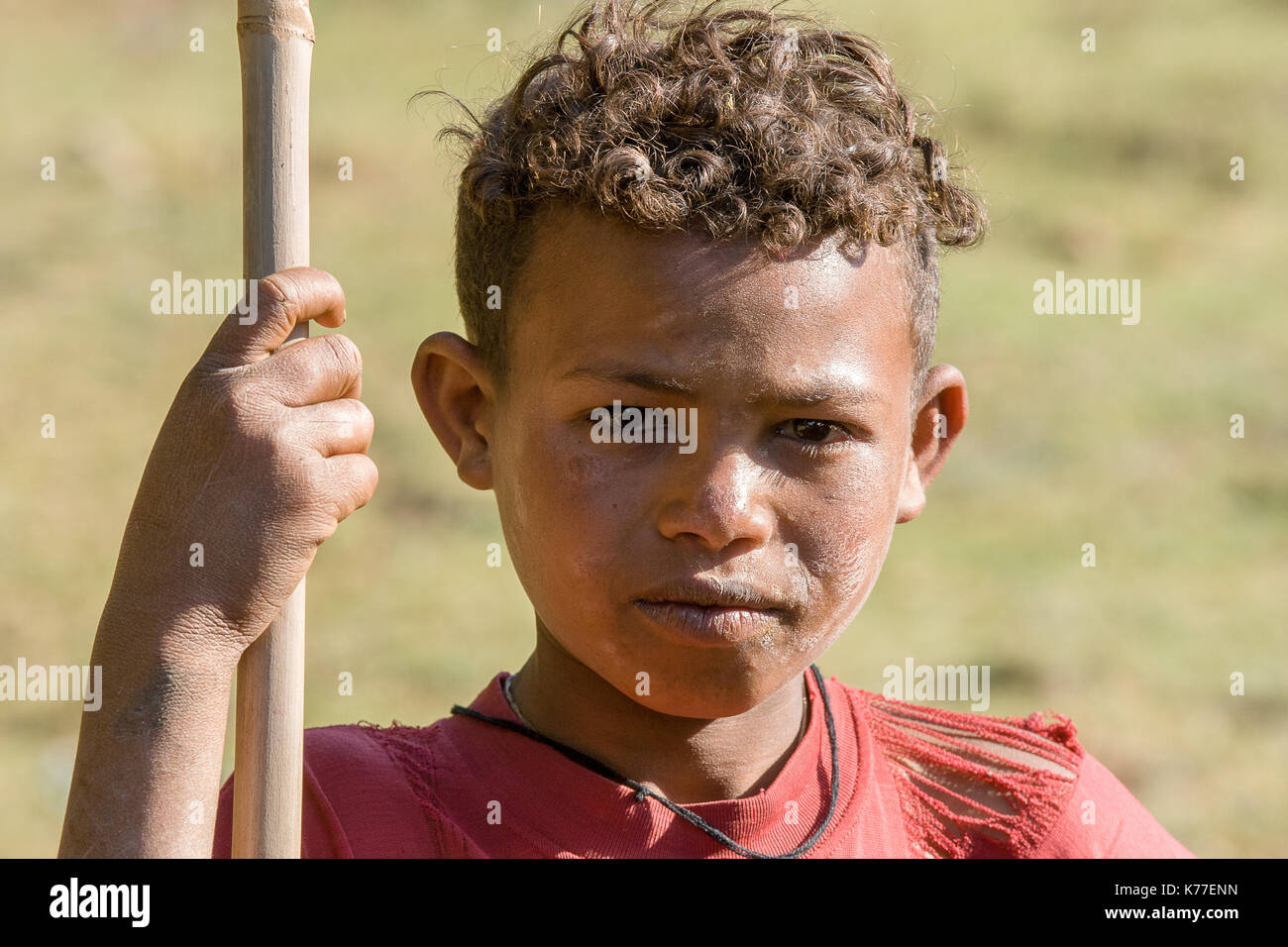 Young boy, Addis-Goha Tsion Road, Ethiopia Stock Photo - Alamy