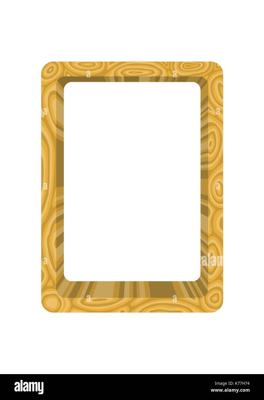 Thick wooden frame on white background - Vector image Stock Vector ...