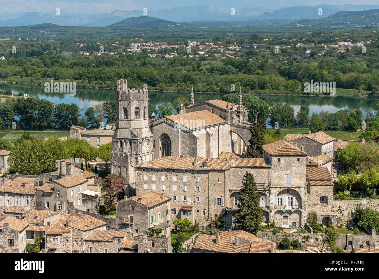 France, Ardeche, Viviers, Saint Vincent de Viviers cathedral, Rhone