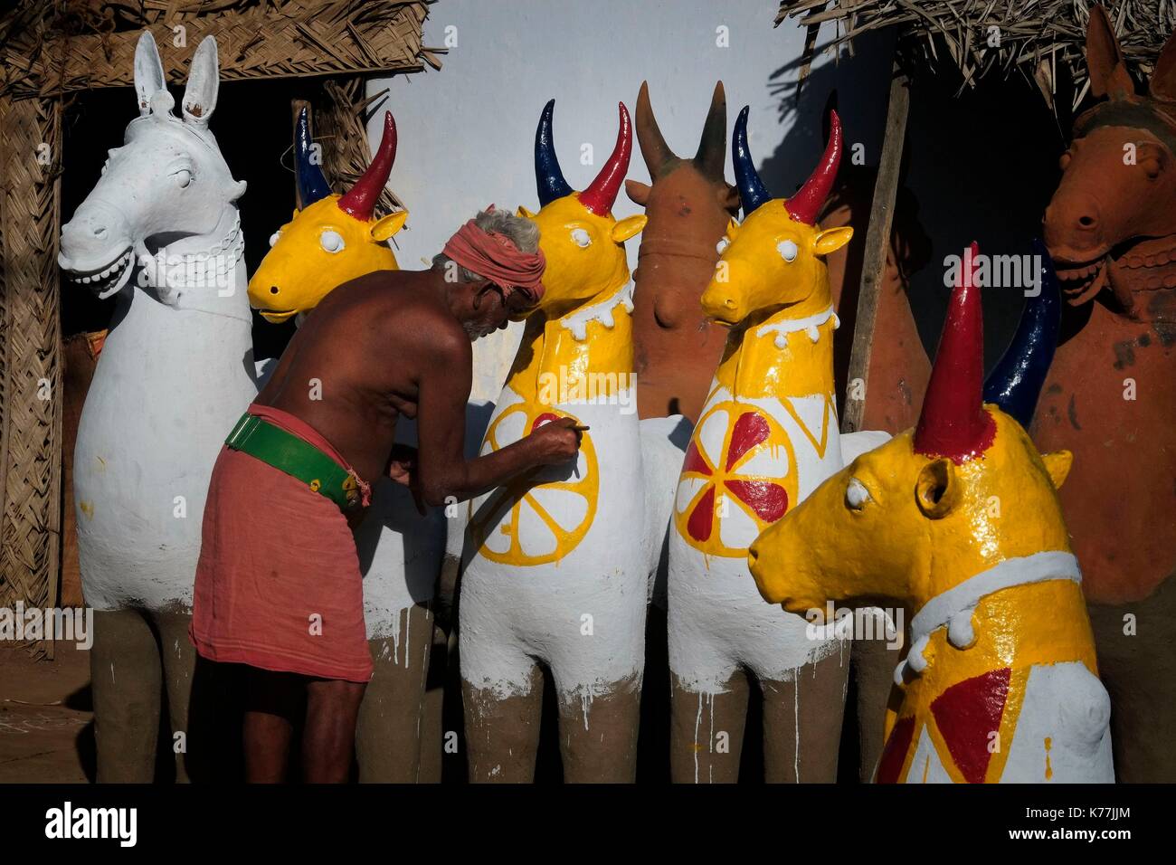 India, Tamil Nadu State, Chettinad region, Aranthangi, village of local