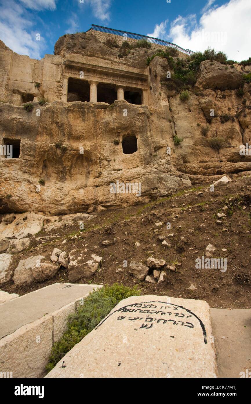 Israel, Jerusalem, Valley of Jehoshaphat, Grotto of Saint James Stock Photo