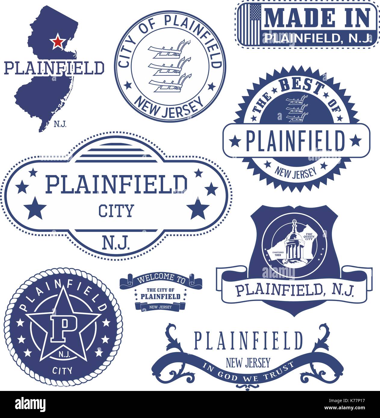 Map of plainfield hires stock photography and images Alamy