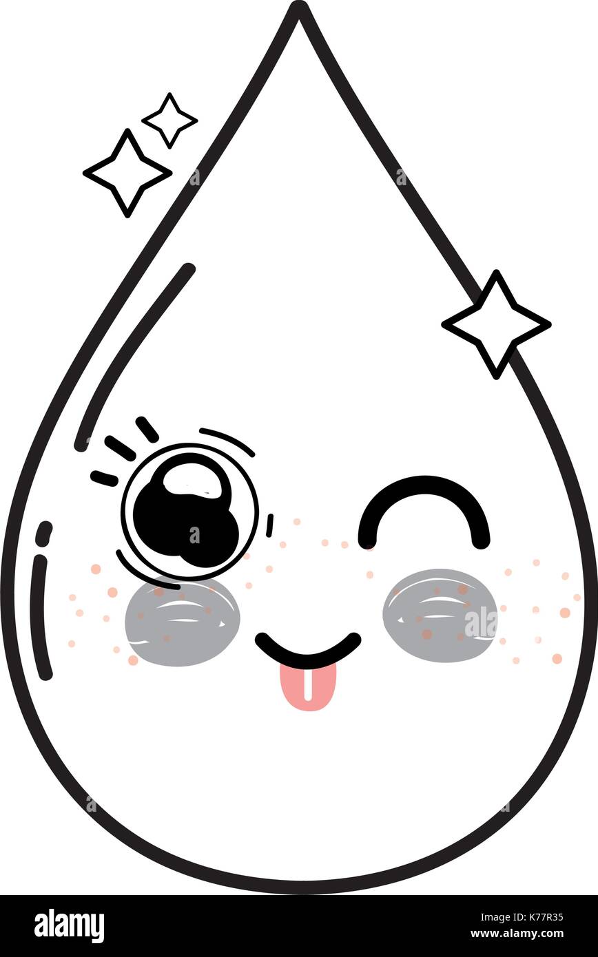 kawaii cute funny water glass Stock Vector Image & Art - Alamy