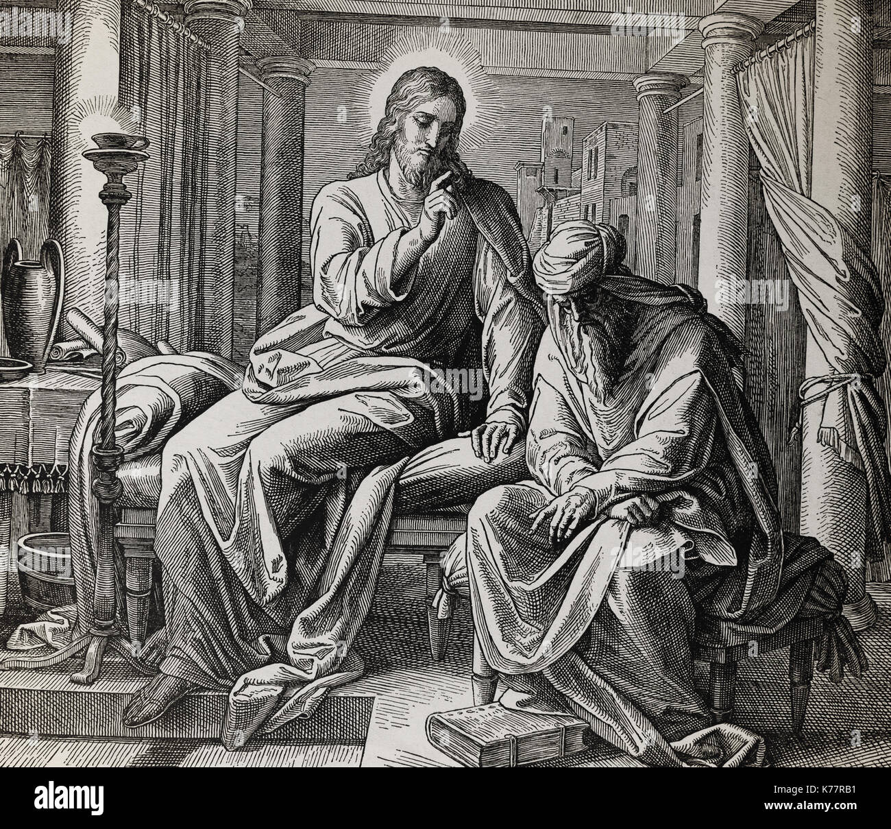 Jesus and nicodemus painting High Resolution Stock Photography and