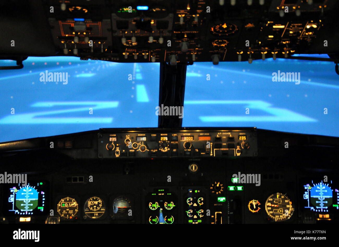 Flight Simulator Synthetic Training Device Stock Photo