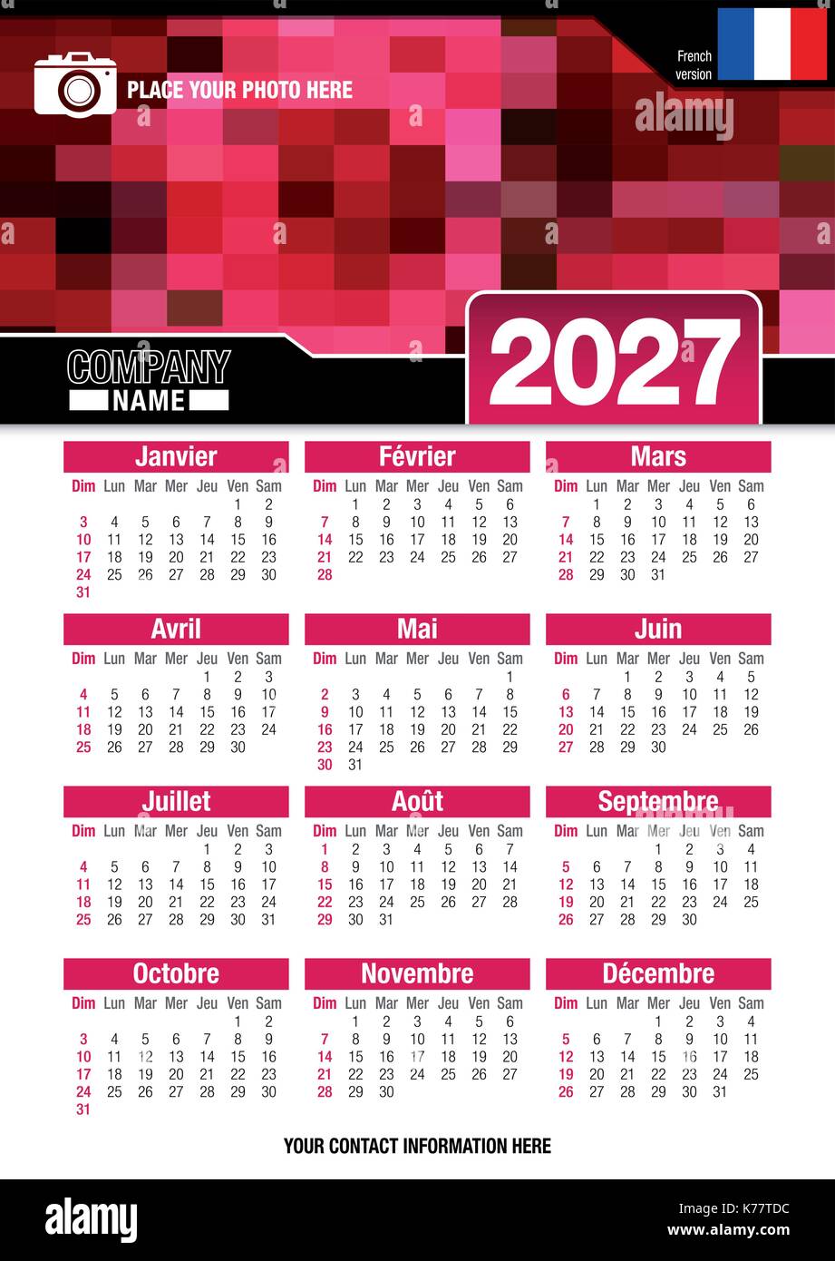 2024 french calendar hi-res stock photography and images - Alamy