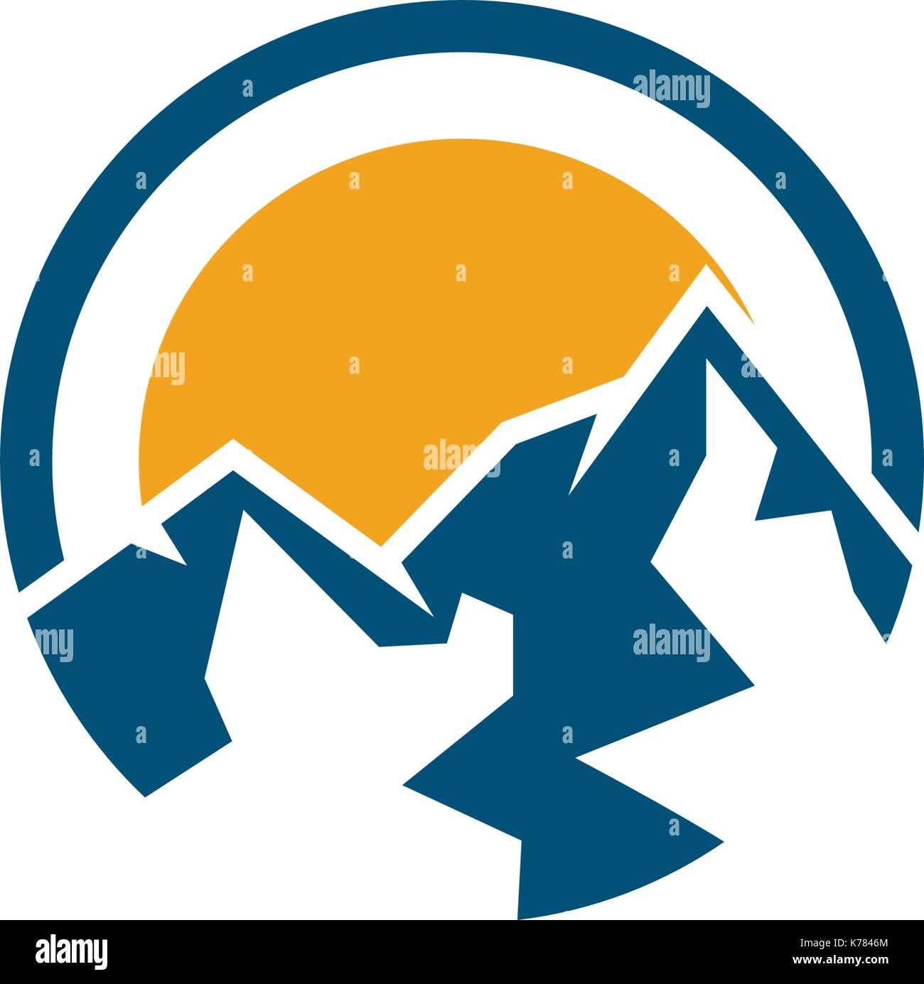 Mountain vector icon illustration design template Stock Vector Image ...