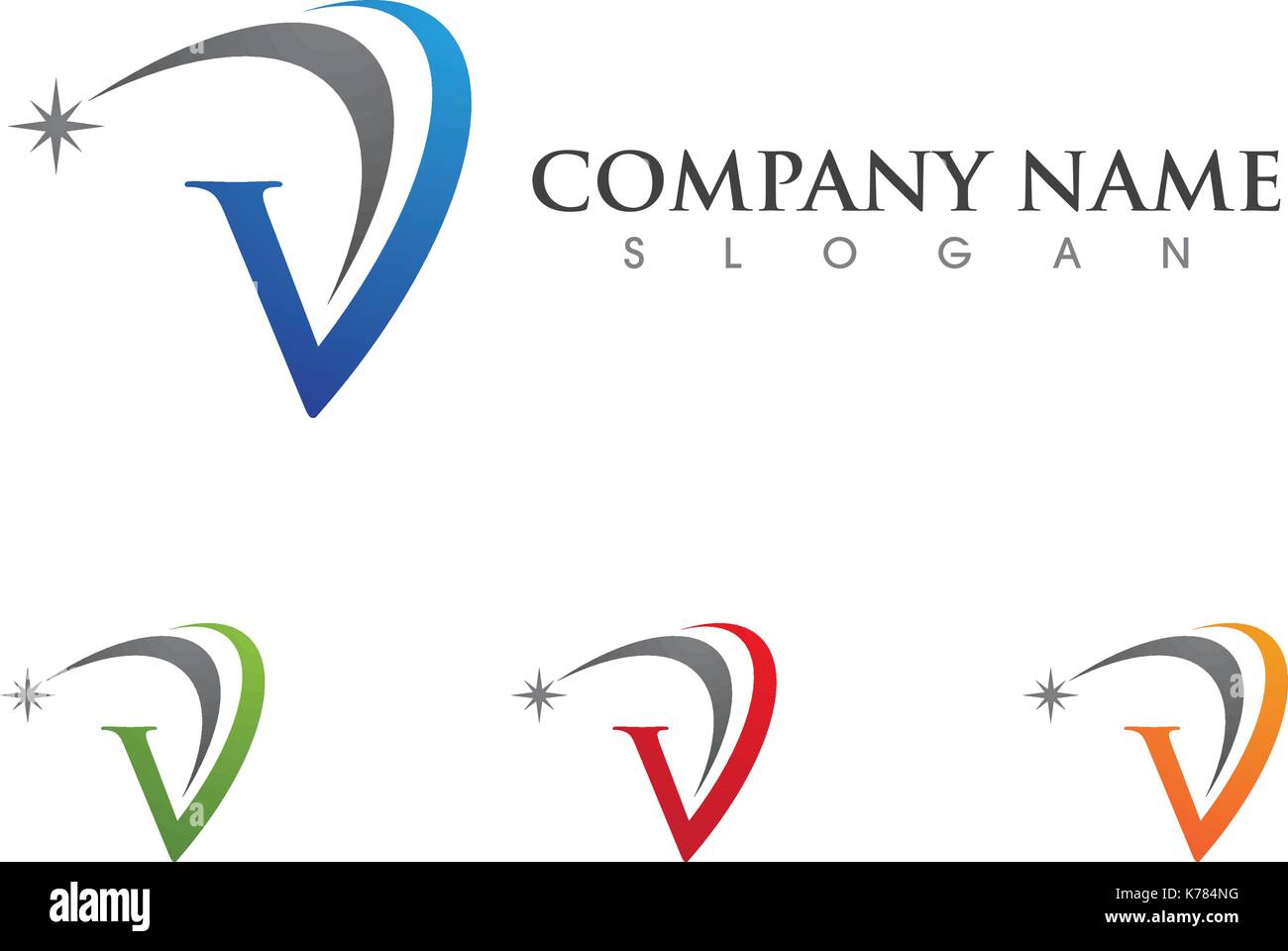 V Letter Logo Template vector icon illustration Stock Vector Image ...