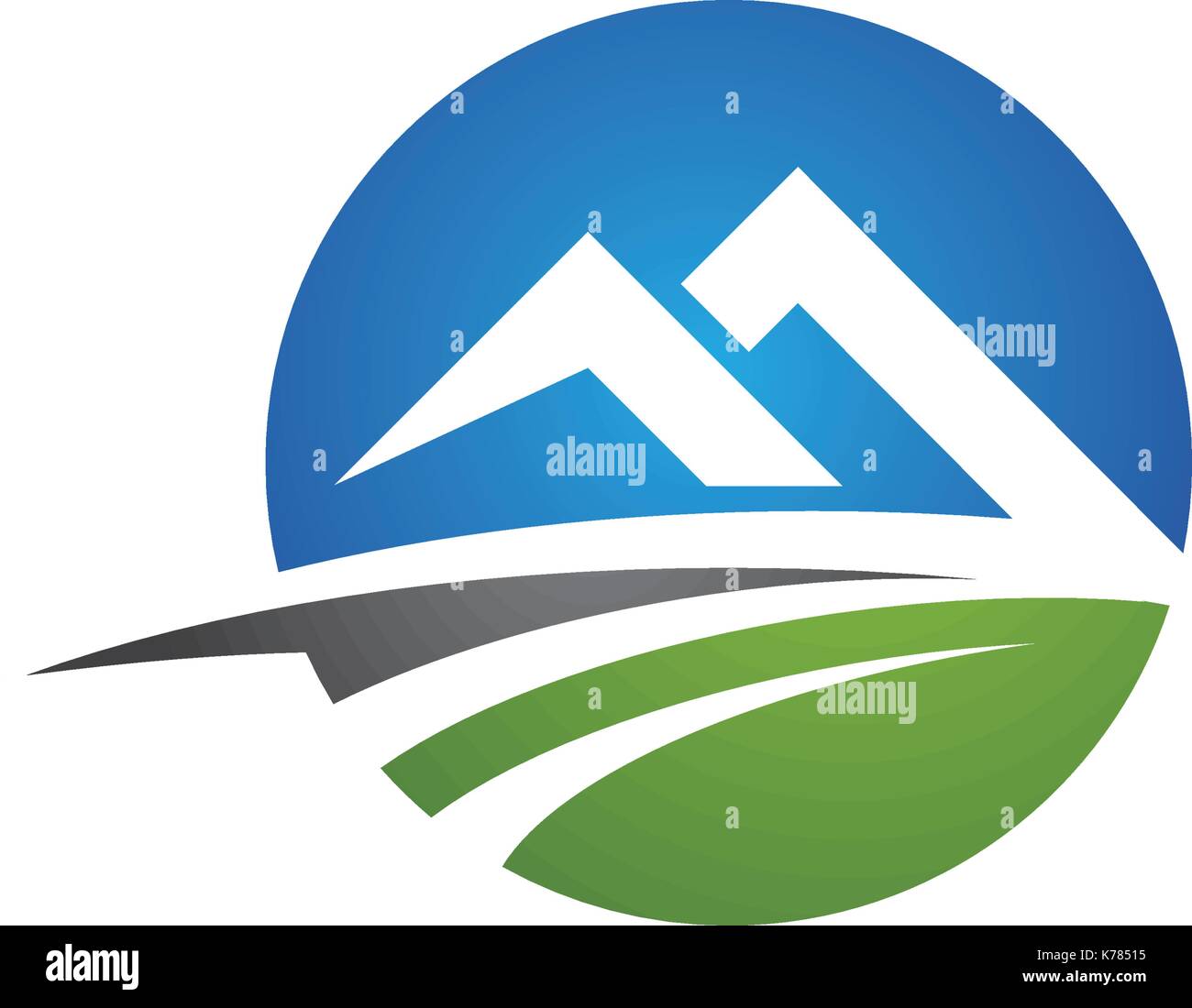Mountain vector icon illustration design template Stock Vector Image ...