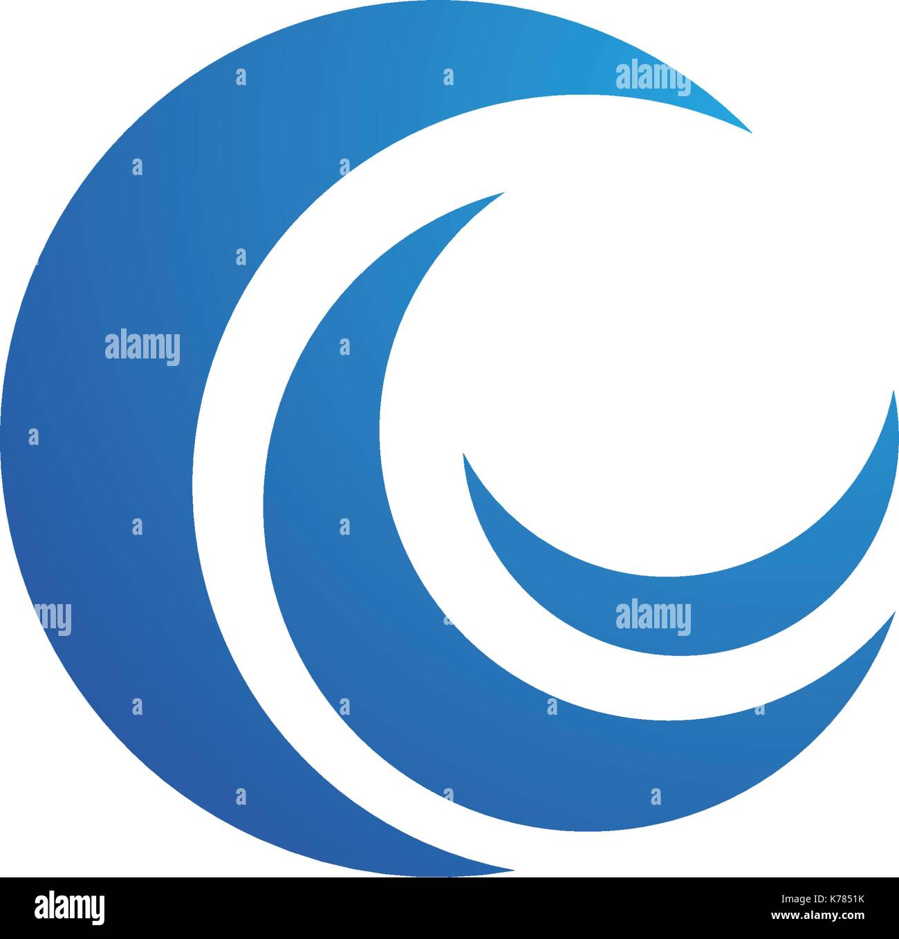 C letter wave Logo Template vector illustration Stock Vector Image ...