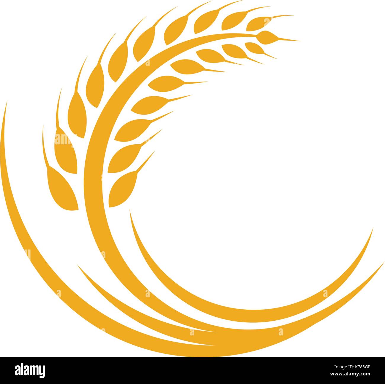 Agriculture Wheat Logo Template Vector Icon Design Stock Vector