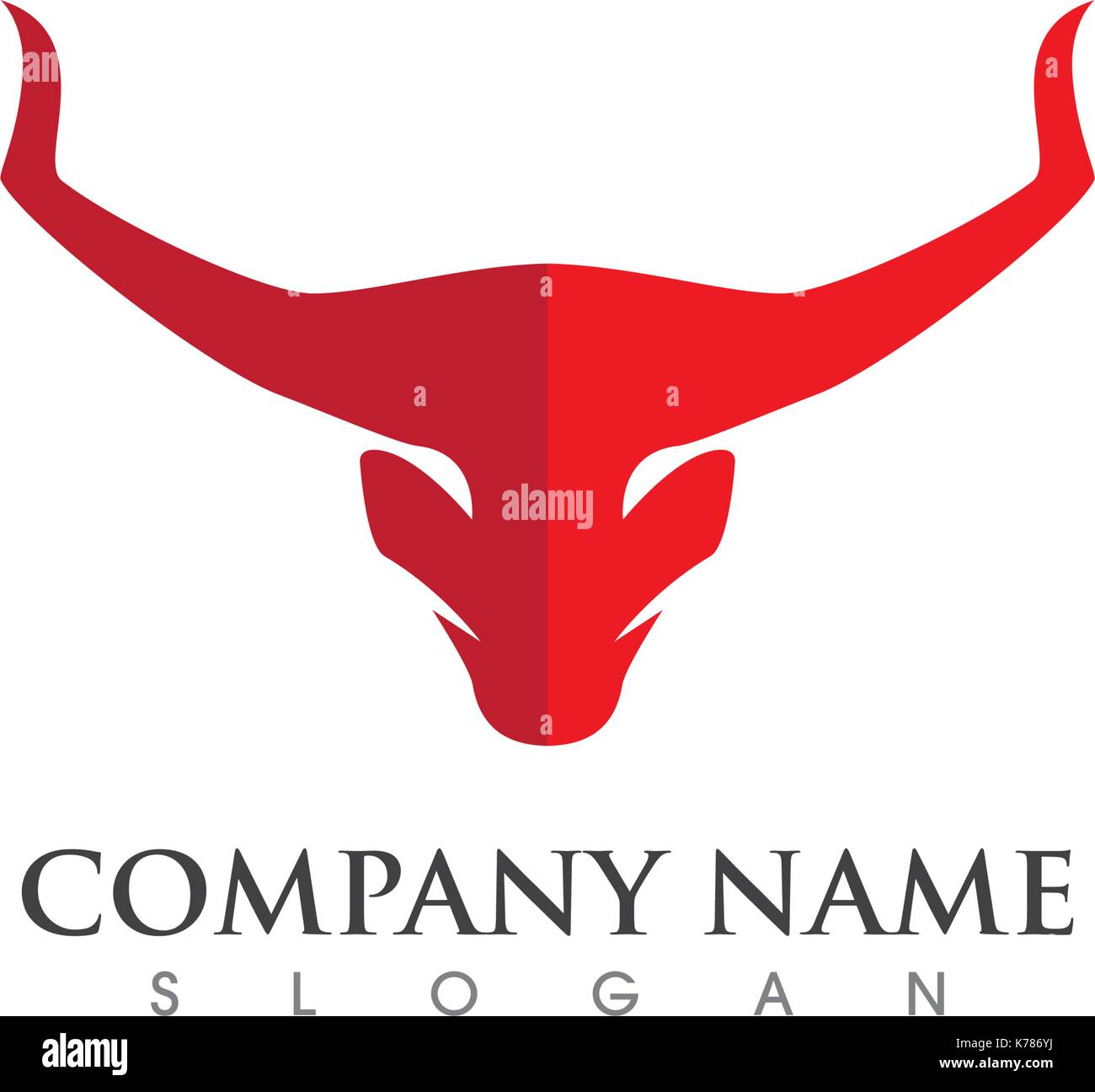 Red Bull Taurus Logo Template Vector Icon Illustration Stock Vector Image Art Alamy