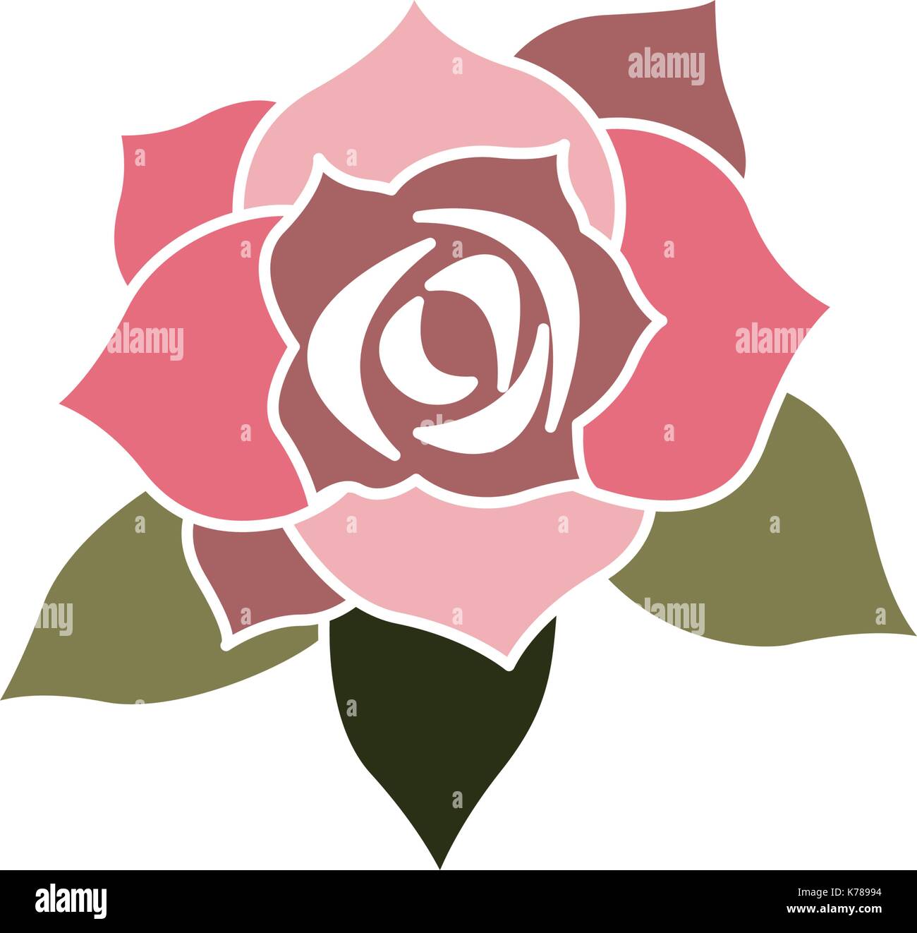 Rose flower Logo Template Stock Vector Image & Art - Alamy